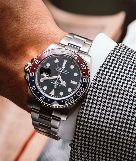 rolex gmt master ii on wrist